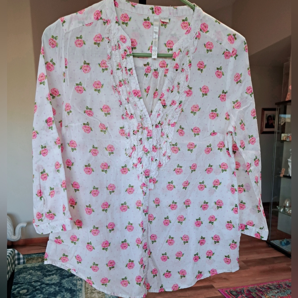 EUC Peachy Rose Blouse - Size S